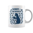 Sorry I'm Booked Cat Reading Book Boho Flowers Vintage Graphic Print Coffee Mug Sorry I'm Booked Cat Reading Book Boho Flowers Vintage Graphic Print Coffee Mug