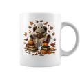 Vintage Ghost Book Reading Pumpkin Gothic Halloween Teachers Graphic Print Coffee Mug