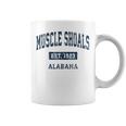アラバマ州マッスルショールズアラバマ州ヴィンテージスポーツエスタブリッシュドネイビーデス コーヒーマグ