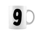 数字 9 太字 ブラック コーヒーマグ