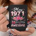 55歳 1971年5月 花柄 55歳 誕生日 男性 女性 コーヒーマグ 面白い贈り物