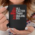 All Faster Than Dialing 911 ガン愛好家 コーヒーマグ 面白い贈り物