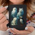 Arctic Animals コラージュ シロフクロウ キツネアザラシ ツノメ コーヒーマグ 面白い贈り物
