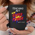 Art Painting School Teacher Superhero Superpower Comic Book For Men Women Graphic Print Coffee Mug Unique Gifts