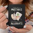 Artist Mistakes Happy Accidents アートパレット 絵画 引用 長袖tシャツ コーヒーマグ 面白い贈り物