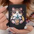 Boba Cat Drinking Boba Kitten Kawaii 日本人 男性 女性 キッズ コーヒーマグ 面白い贈り物