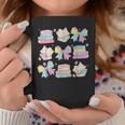 Coquette Bunny Bow Rabbit Teacher Books Easter Retro Graphic Print Coffee Mug Unique Gifts