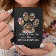 Easily Distracted By Dogs And Books Tshirt Graphic Print Coffee Mug Unique Gifts