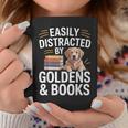 Easily Distracted By Goldens & Books Golden Retriever Dog Graphic Print Coffee Mug Unique Gifts Easily Distracted By Goldens & Books Golden Retriever Dog Graphic Print Coffee Mug Unique Gifts