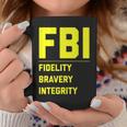 Fbi Motto 「Fidelity Bravery Integrity」 法執行機関 コーヒーマグ 面白い贈り物