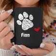 Finn Dog Paw Best Puppy Dog Finn Dog Lover コーヒーマグ 面白い贈り物
