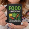 Food Is Medicineの栄養士、自然療法医栄養士へのギフト 長袖tシャツ コーヒーマグ 面白い贈り物