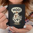 Moo 鶏 牛 農場 動物 ユーモア 男性 女性 キッズ 4 コーヒーマグ 面白い贈り物