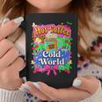 Hot Coffee Cold World レトロ コケット リボン グラフィック 長袖tシャツ コーヒーマグ 面白い贈り物