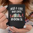 Just A Girl Who Loves Books Reading Graphic Print Coffee Mug Unique Gifts