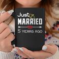 Just Married 5年前シャツ 結婚5周年記念 コーヒーマグ 面白い贈り物