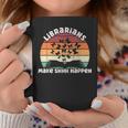 Librarians Make Shhh Happen Open Book Librarian Graphic Print Coffee Mug Unique Gifts