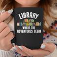 Library Art For Men Women Bookworm Reading Book Lovers Graphic Print Coffee Mug Unique Gifts