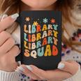 Library Squad Team Librarian Teacher Book Lover Retro Groovy Graphic Print Coffee Mug Unique Gifts