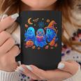 Little Ghost Coffee Tee Spooky Season Ghost Reading Book Graphic Print Coffee Mug Unique Gifts