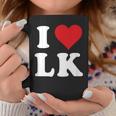 I Love Lk Initials I Heart LK First Last Name L K コーヒーマグ 面白い贈り物
