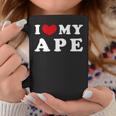 I Love My Ape アイ・ラブ・マイ・エイプ、アイ・ハート・マイ・エイプ 長袖tシャツ コーヒーマグ 面白い贈り物