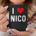 I Love Nico ハート アンティーク調 コーヒーマグ 面白い贈り物