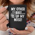My Other Bike Is Up My Nose おもしろいびきオートバイバイカー コーヒーマグ 面白い贈り物