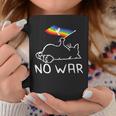 No War Peace Movement World Peace Peace Flag Cat コーヒーマグ 面白い贈り物