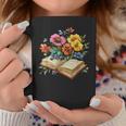 Open Book With Wildflowers Vintage Botanical Reading Graphic Print Coffee Mug Unique Gifts Open Book With Wildflowers Vintage Botanical Reading Graphic Print Coffee Mug Unique Gifts