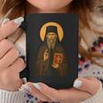 Orthodox Icon Of Seraphim Rose Holding The Holy Book Graphic Print Coffee Mug Unique Gifts