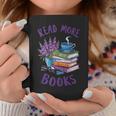 Read More Books Floral Book Reader Art Reading Lover Quote Graphic Print Coffee Mug Unique Gifts