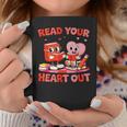 Read Your Heart Out Valentine Reading Book Girl Kid Teacher Graphic Print Coffee Mug Unique Gifts