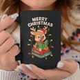 Reindeer Merry Christmas Books Matching Men Women Kids Graphic Print Coffee Mug Unique Gifts
