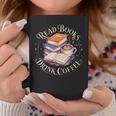 Retro Book Lover Coffee Drinking Reading Librarian Readers Graphic Print Coffee Mug Unique Gifts