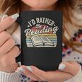 Retro Vintage I'd Rather Be Reading Book Lover Reader Graphic Print Coffee Mug Unique Gifts