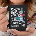 Snow Many Books Snow Little Time Bookworm Snowman Reading Graphic Print Coffee Mug Unique Gifts