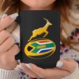 Springbok ラグビーボール & 南アフリカ国旗 メンズ レディース キッズ コーヒーマグ 面白い贈り物