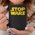 Stop Wars 反戦メッセージ 地球と宇宙の平和 コーヒーマグ 面白い贈り物