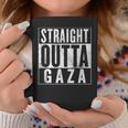 Straight Outta Gaza 反戦 Nakba 抗議 パレスチナ人ヒューマス コーヒーマグ 面白い贈り物