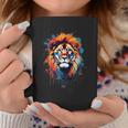 Strong Regal Lion Magestic Lion クールカラフルライオンステンシル コーヒーマグ 面白い贈り物