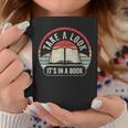 Vintage Retro Take A Look It's In A Book Bookworm Reading Graphic Print Coffee Mug Unique Gifts