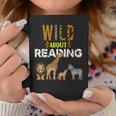 Wild About Reading Books Zoo Animals Love Book Reading Graphic Print Coffee Mug Unique Gifts
