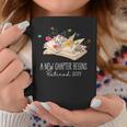 Women A New Chapter Begins Floral Book Retirement Teacher Graphic Print Coffee Mug Unique Gifts