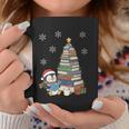Women's Book Lovers Christmas Tree Reading Penguin Holiday Bookworm Graphic Print Coffee Mug Unique Gifts