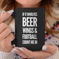 それがビールの翼とフットボールを含むなら、私をカウントイン 長袖tシャツ コーヒーマグ 面白い贈り物