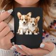 コーギー子犬 長袖tシャツ コーヒーマグ 面白い贈り物