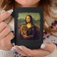 モナリザ プードルを抱く かわいい犬のアート パロディ絵画 コーヒーマグ 面白い贈り物