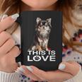 ロングヘア チワワ犬 This Is Love Brown チワワ 恋人 長袖tシャツ コーヒーマグ 面白い贈り物