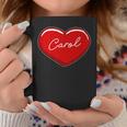 手描きのハートキャロル ファーストネーム ハート I Love Carol コーヒーマグ 面白い贈り物